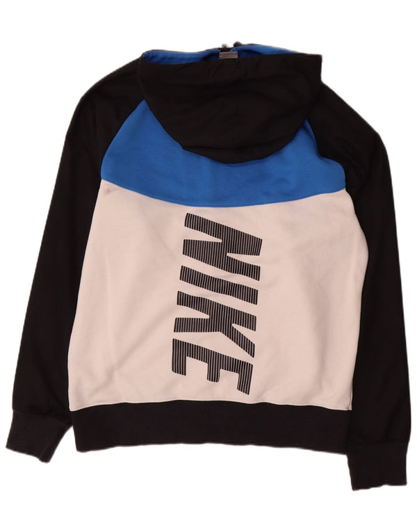 Nike Herren-Kapuzenpullover mit grafischem Reißverschluss, groß, mehrfarbig, Colourblock-Baumwolle