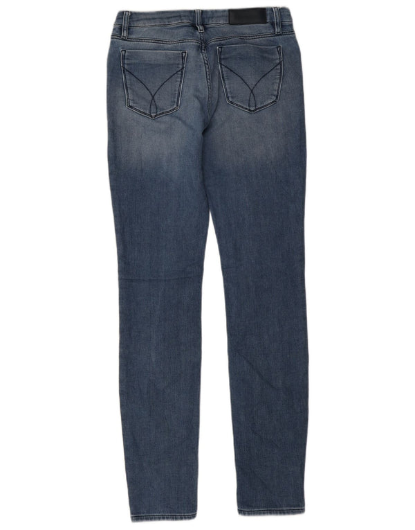 Calvin Klein Damen Skinny Jeans W28 L32 Blaue Baumwolle