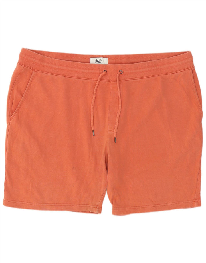 Marks & Spencer Herren-Sportshorts mit normaler Passform, 3XL, Orange, Baumwolle
