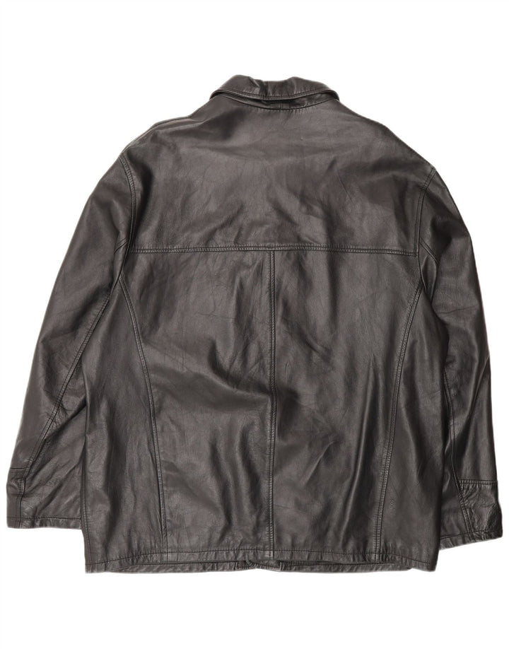 B.ONE Herren Lederjacke UK 42 XL Schwarzes Leder