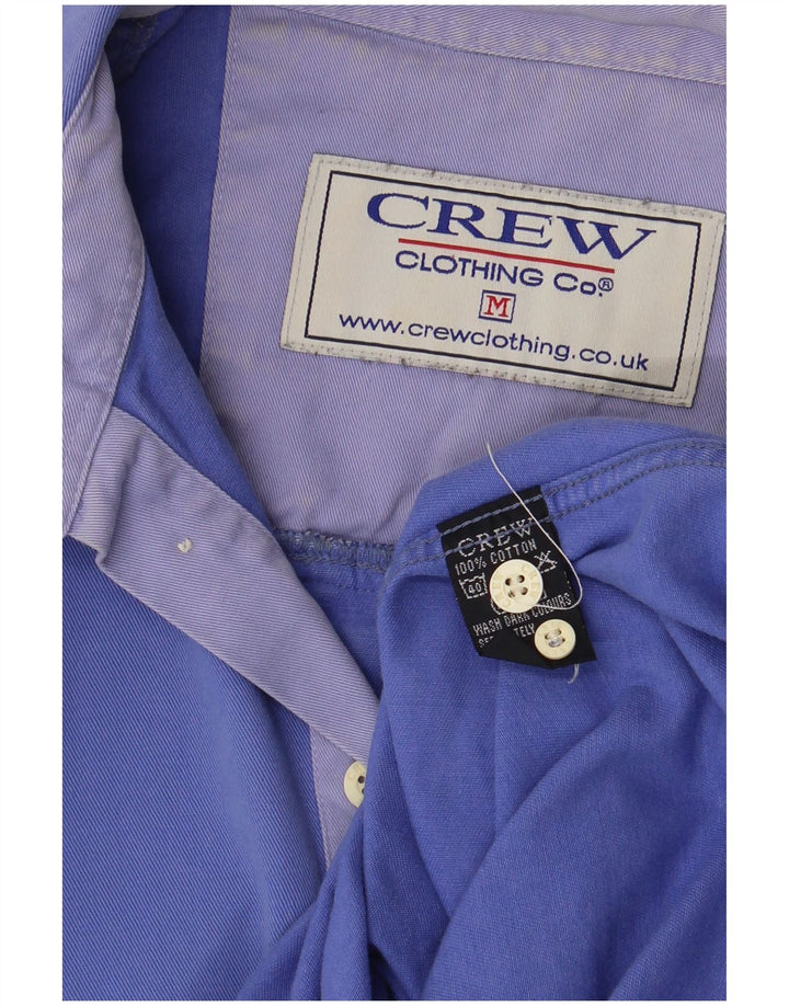 Crew Clothing Herren-Pulloverhemd aus mittelblauer Baumwolle