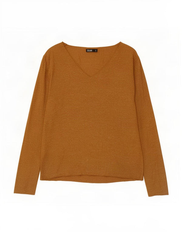 Zara Damen Top Langarm UK 16 Large Beige