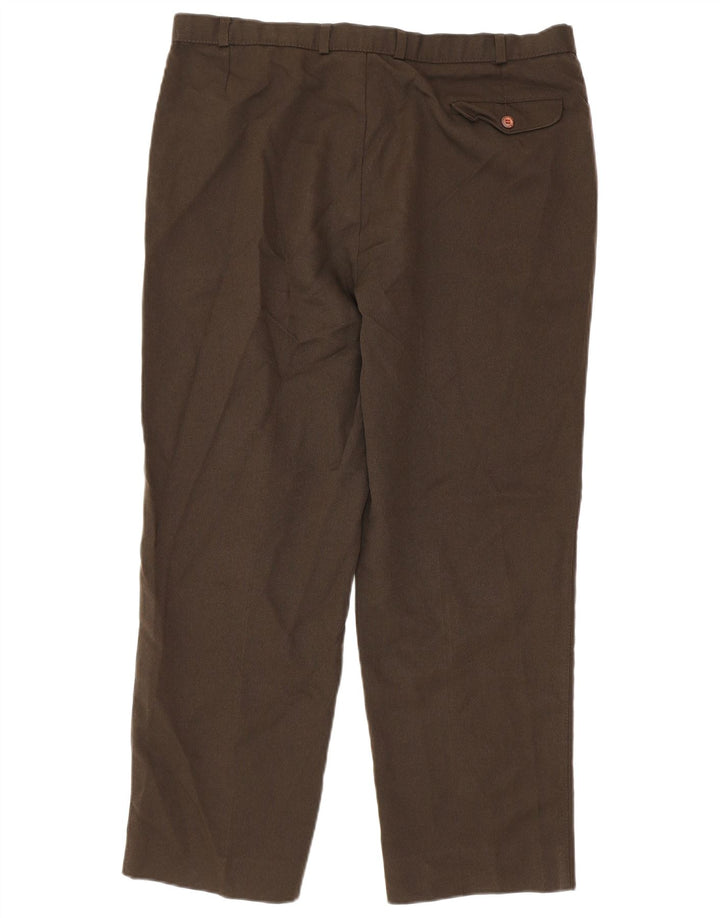 Marks & Spencer Herren Tapered Freizeithose W38 L31 Braunes Polyester