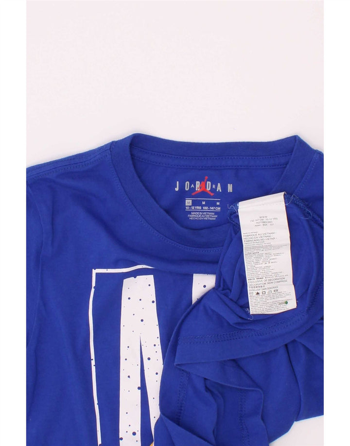 Jordan T-Shirt mit Grafik für Jungen, 10–11 Jahre, mittelblaue Baumwolle