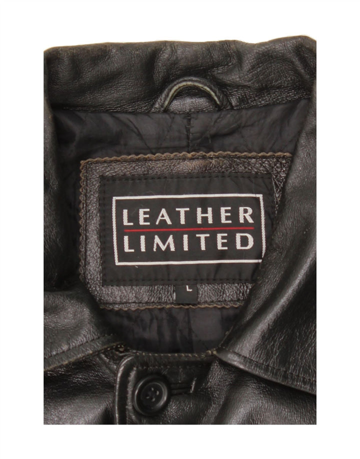 VINTAGE Mens Leather Jacket UK 40 Large Black Leather Vintage Vintage and Second-Hand Vintage from Messina Hembry 