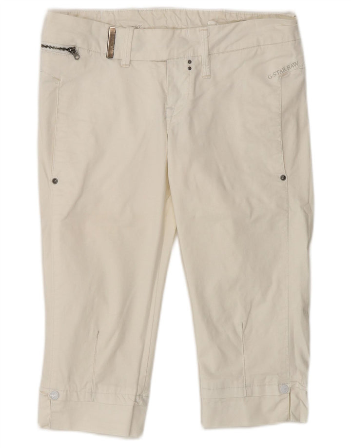 G-Star Damen Bermudashorts W26 Small Weiße Baumwolle