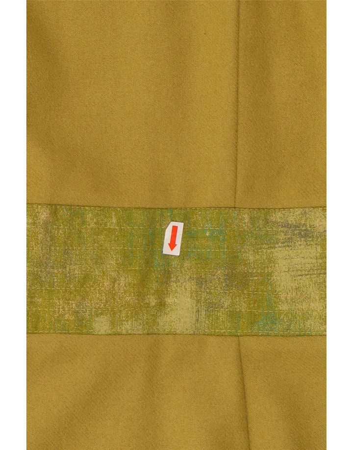 Vintage Damen Langarm-Etuikleid UK 12 Mittelgrün