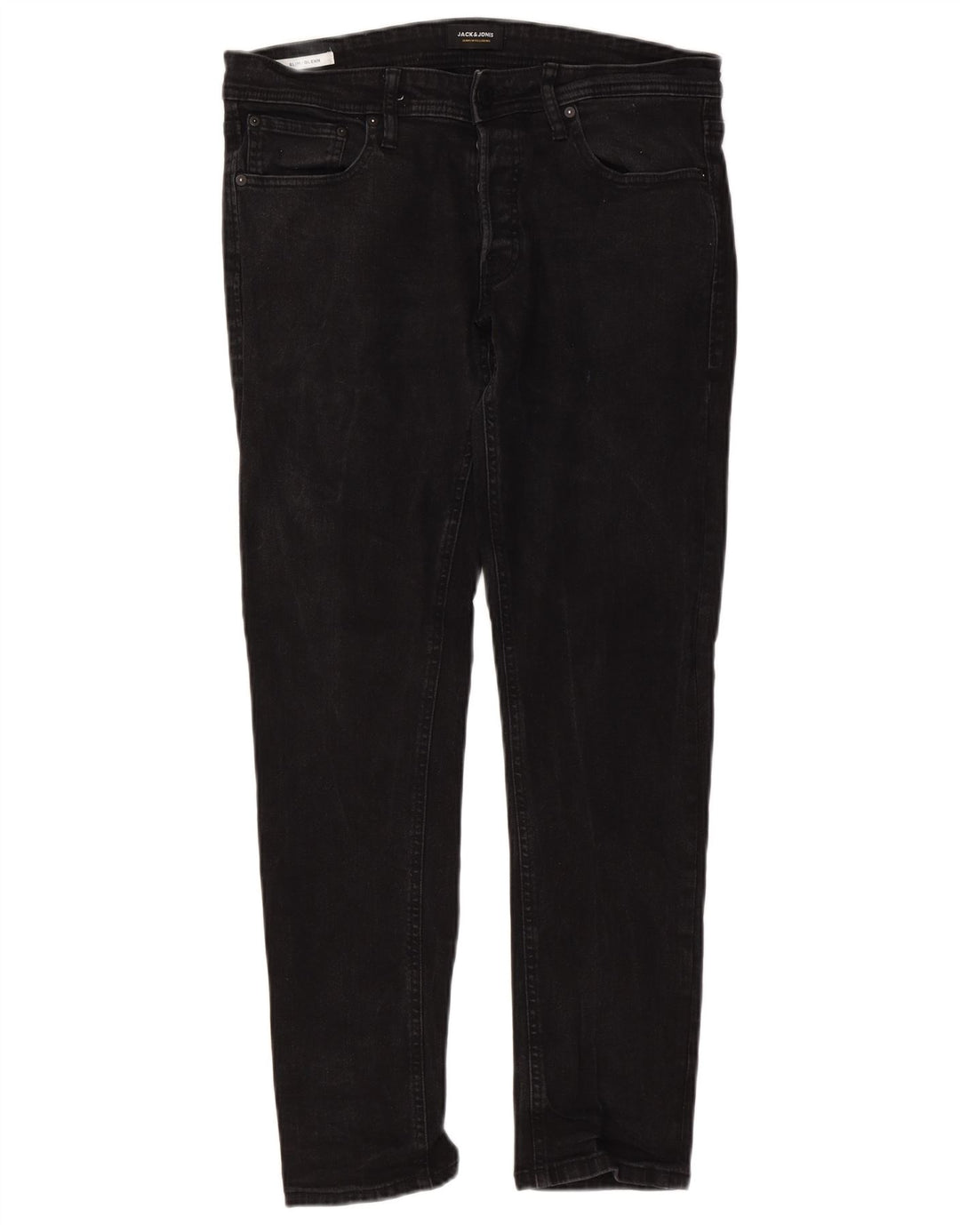 Jack & Jones Herren GLENN Slim Jeans W36 L32 Schwarze Baumwolle
