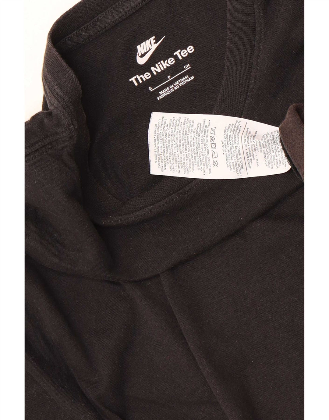 Nike Herren T-Shirt Top Small Schwarz Baumwolle
