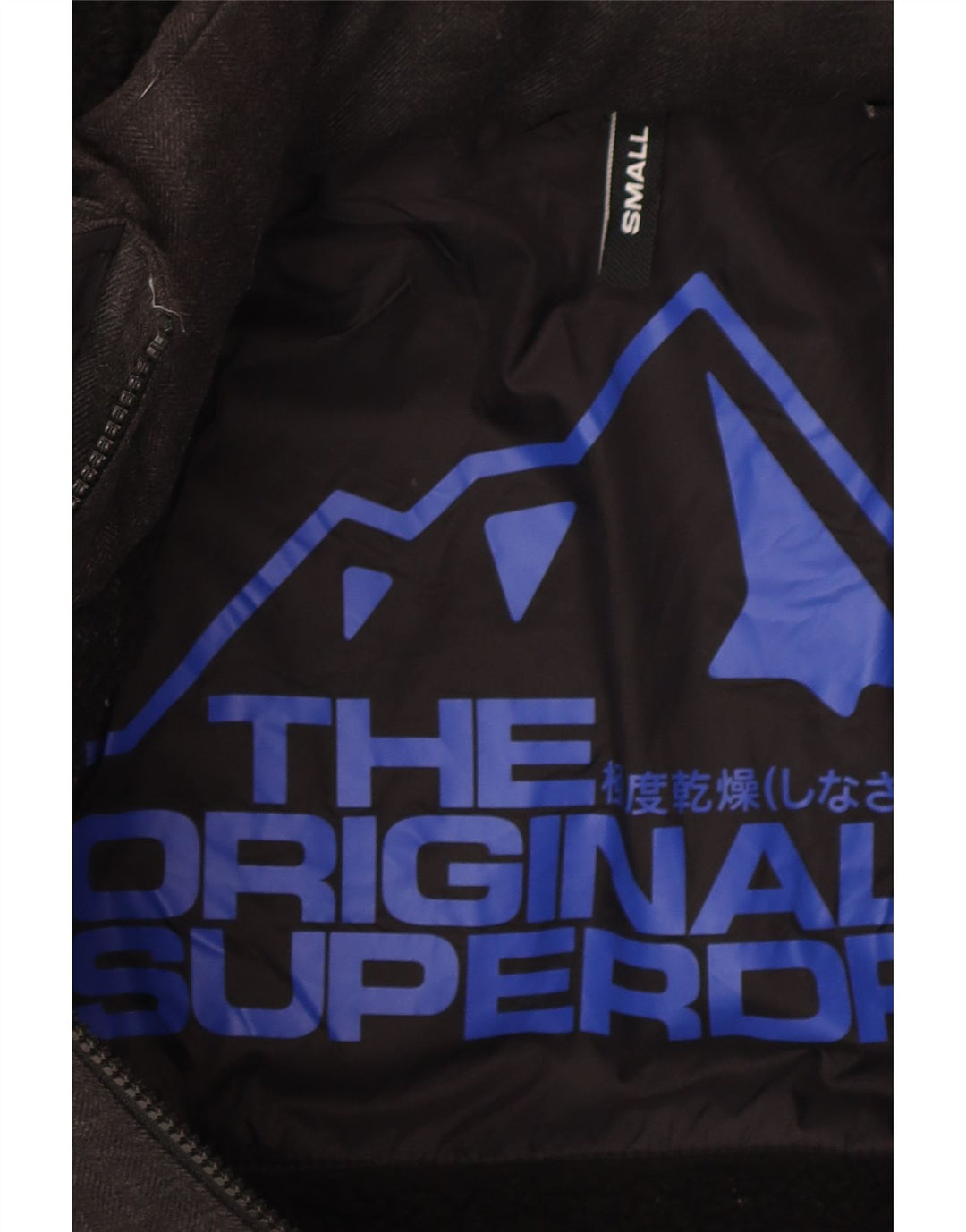 Superdry Herren-Kapuzenjacke, wattiert, UK 36, Größe S, grau, Polyester