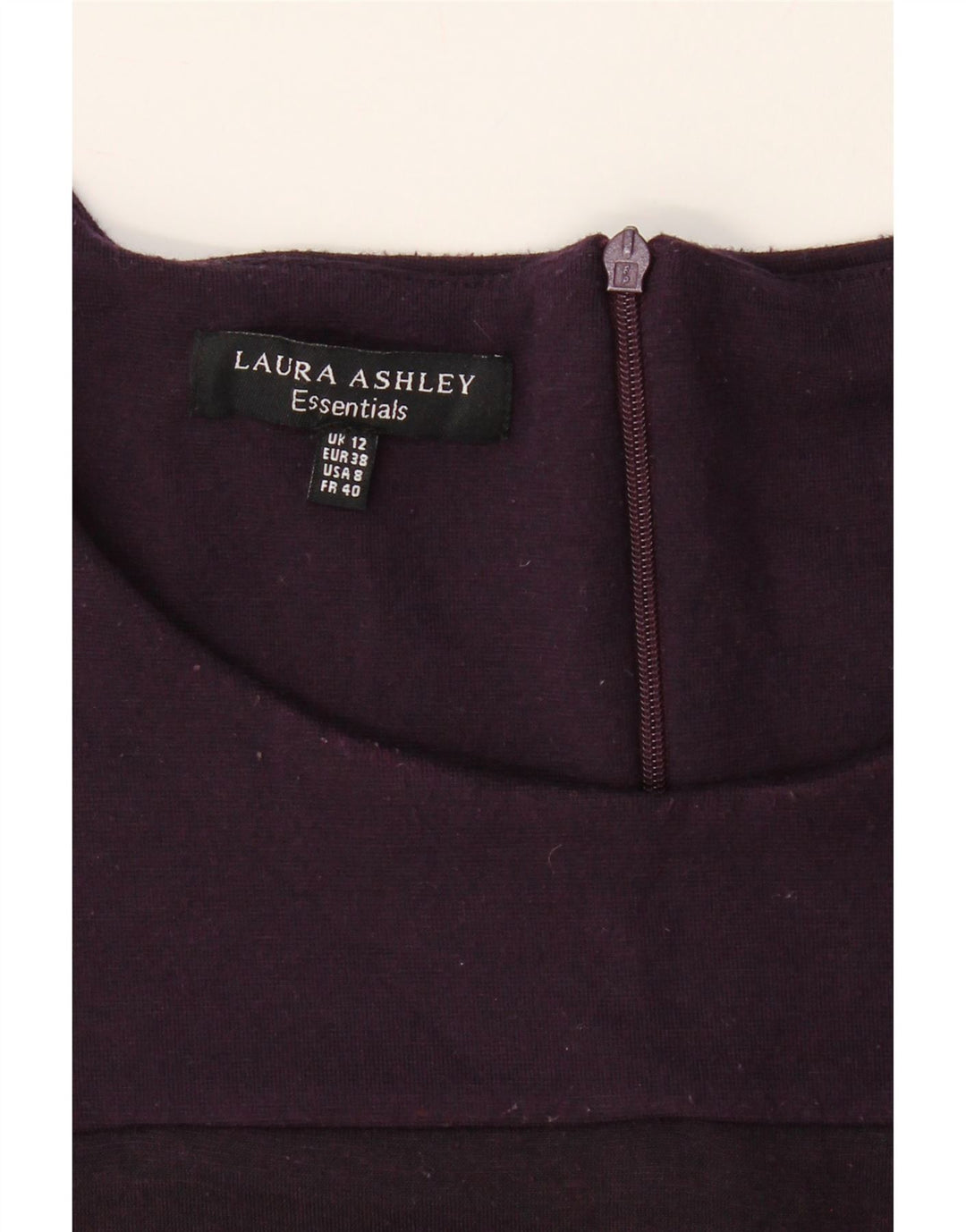LAURA ASHLEY Womens Sleeveless Sheath Dress UK 12 Medium Purple Polyester Vintage Laura Ashley and Second-Hand Laura Ashley from Messina Hembry 