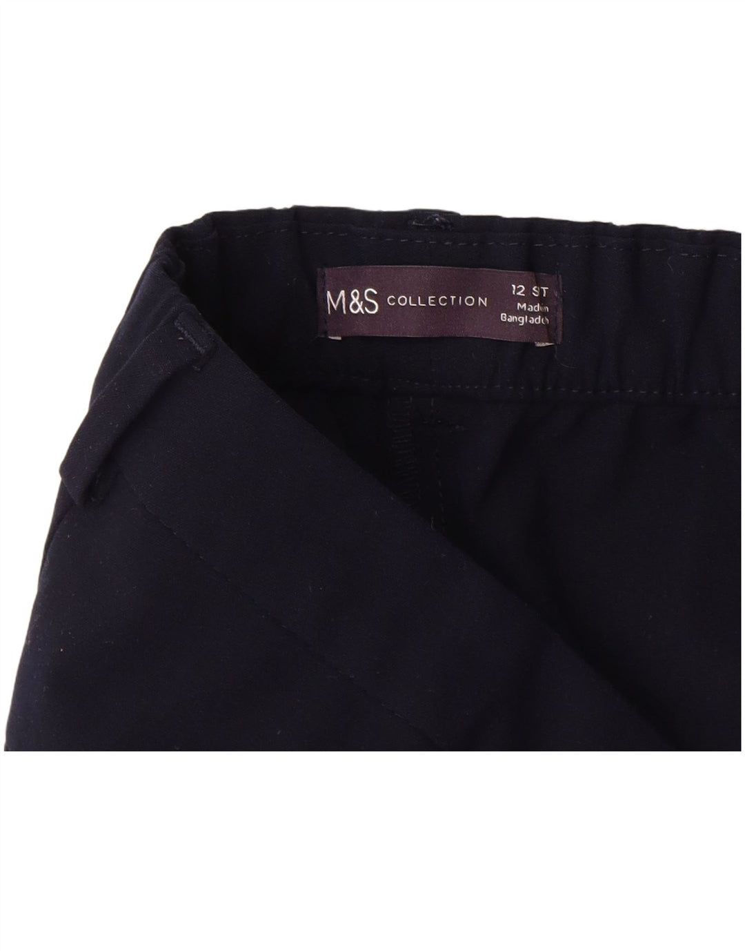 MARKS & SPENCER Damen Chinohose UK 12 M W30 L28 Marineblau