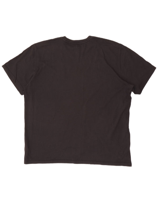 Nike Herren Dri Fit Graphic T-Shirt Top 2XL Schwarz Baumwolle