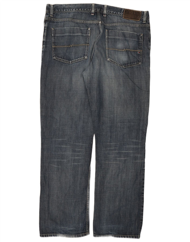 Tommy Hilfiger Herren Straight Jeans W40 L32 Blaue Baumwolle