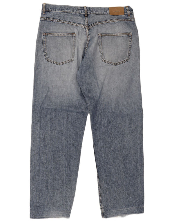 Zara Herren Straight Jeans EU 46 XL W36 L29 Blaue Baumwolle