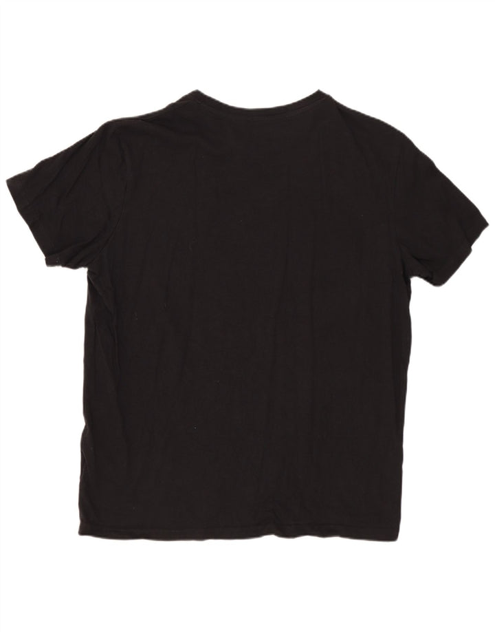 JACK & JONES Herren Grafik-T-Shirt-Oberteil aus mittelschwarzer Baumwolle