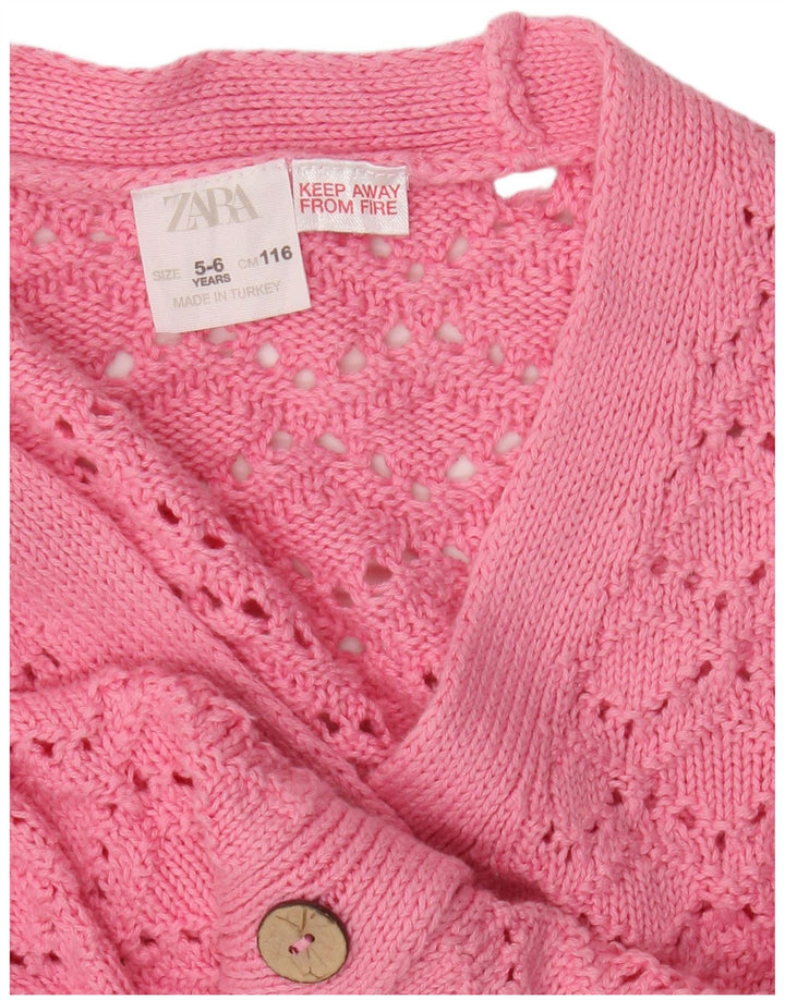 Zara Mädchen-Cardigan-Pullover, 5–6 Jahre, Rosa