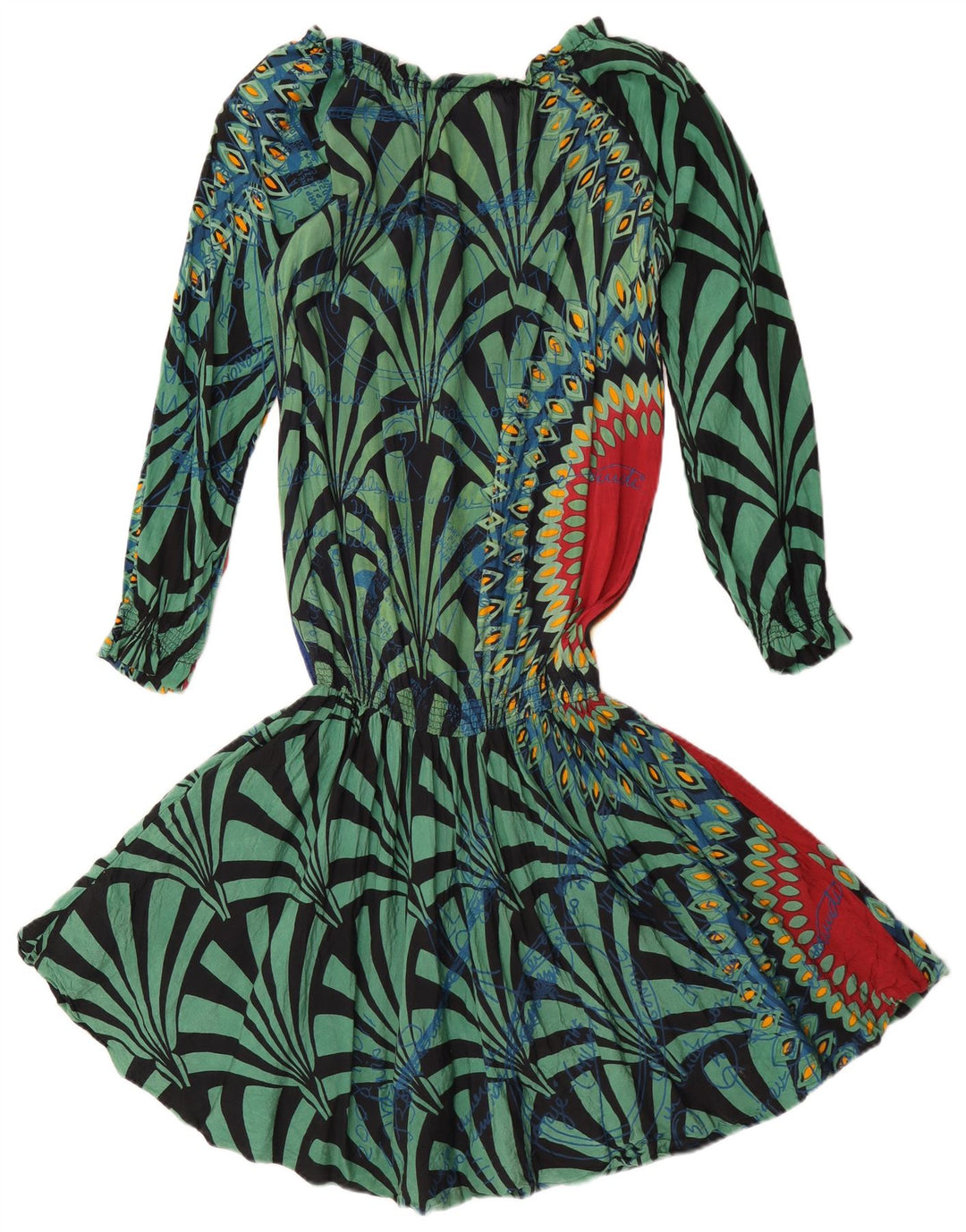 Desigual Womens Graphic Drop Waist Dress EU 38 Mittelmehrfarbiges Blumenmuster
