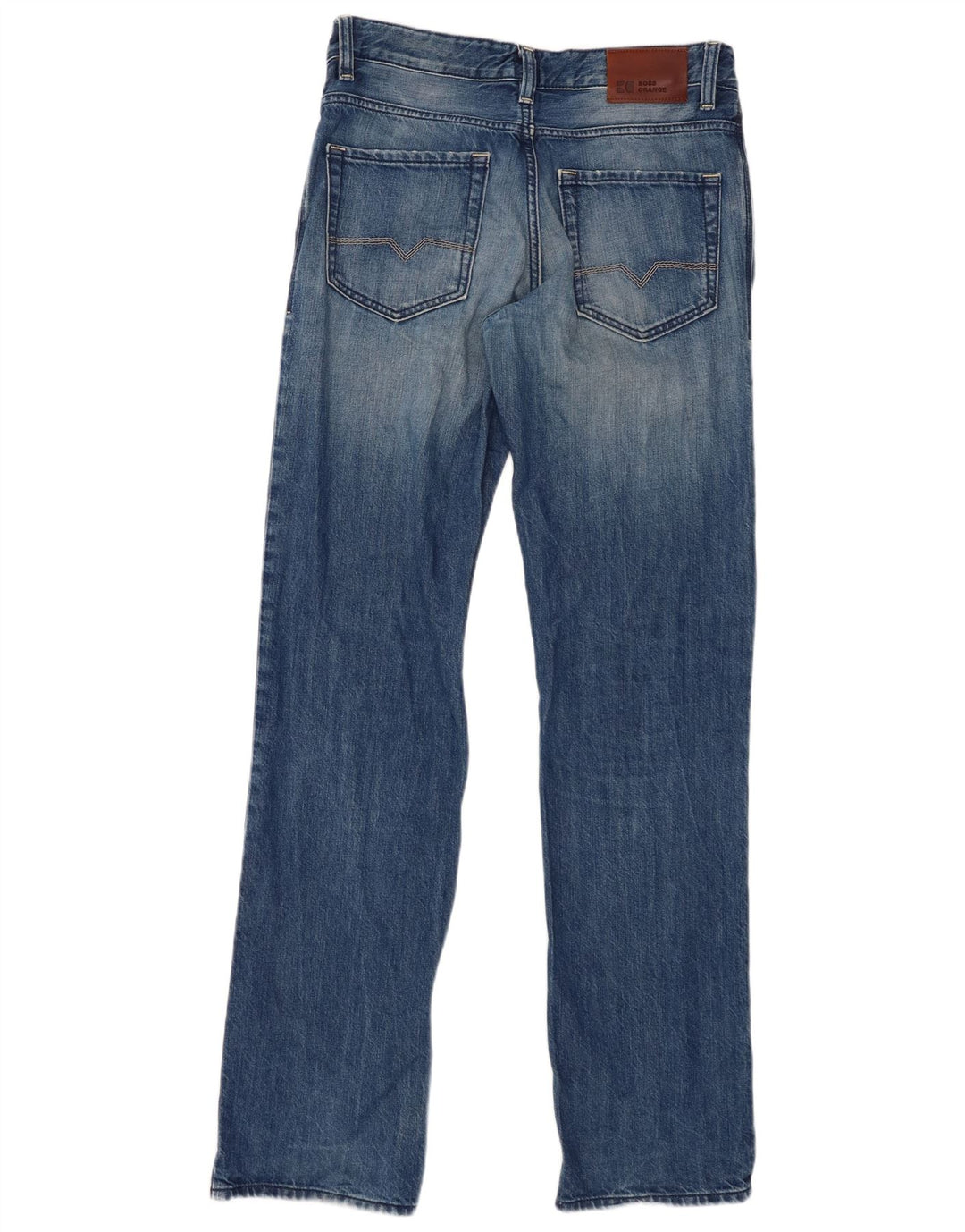 Hugo Boss Herren Straight Jeans W31 L34 Blaue Baumwolle