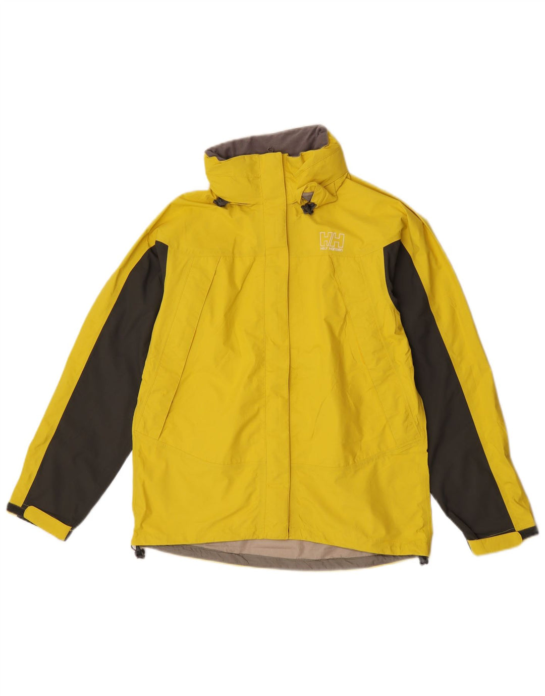 Helly Hansen Damen-Regenjacke mit Kapuze, UK 16, Größe L, Gelb, Farbblock