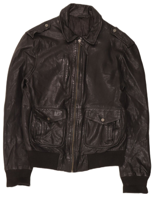 Vintage Herren Militär Bomberjacke UK 40 Large Schwarz