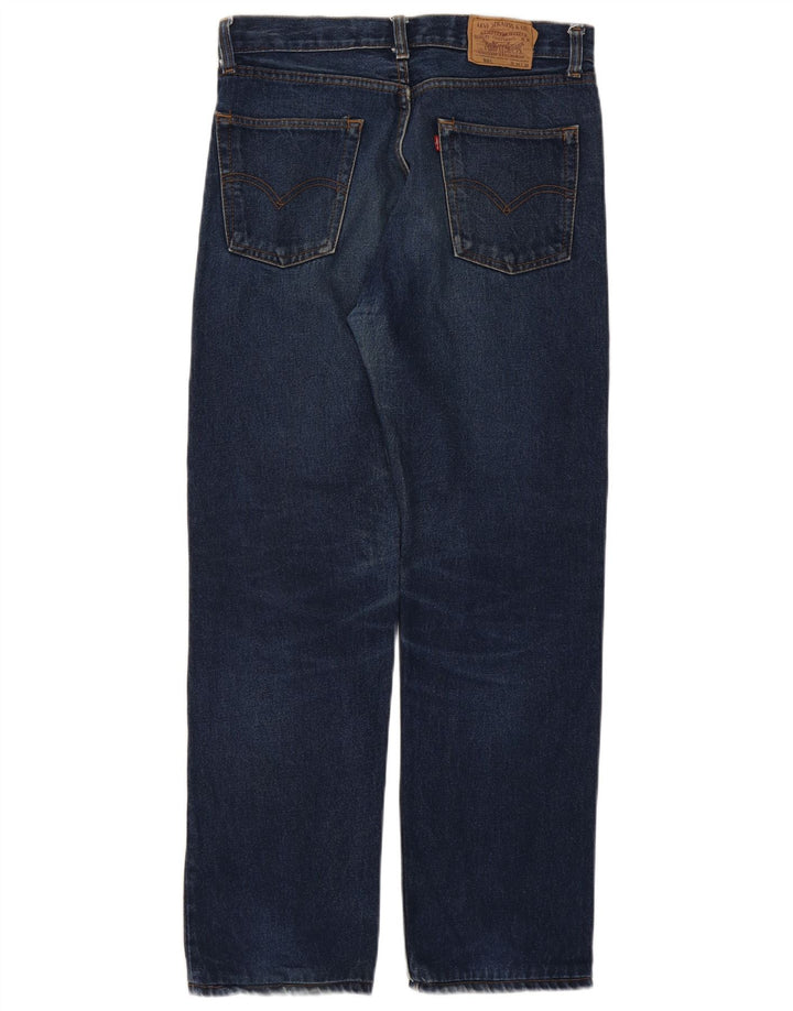 Levi's Herren 501 Straight Jeans W33 L30 Marineblaue Baumwolle