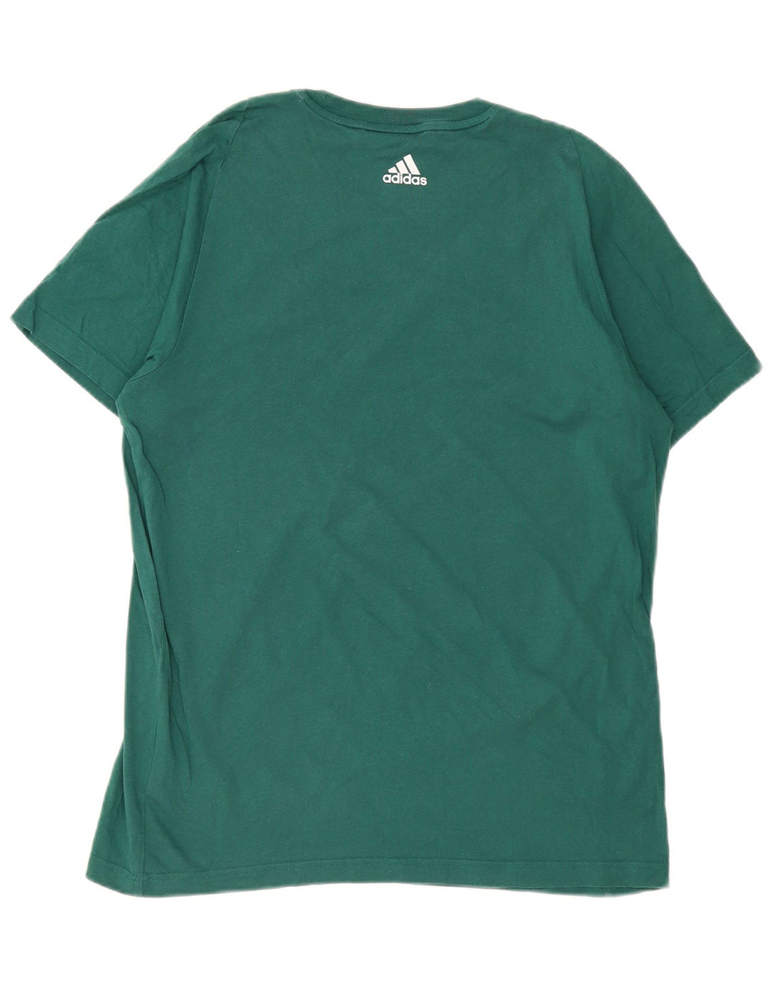 ADIDAS Herren Grafik T-Shirt Top Große grüne Baumwolle