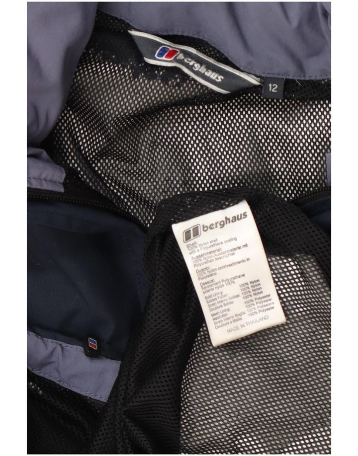 Berghaus Jungen-Regenjacke mit Kapuze, 11–12 Jahre, marineblaues Nylon