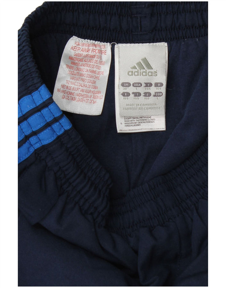 Adidas Trainingshose für Jungen, 13–14 Jahre, marineblaues Farbblock-Polyester