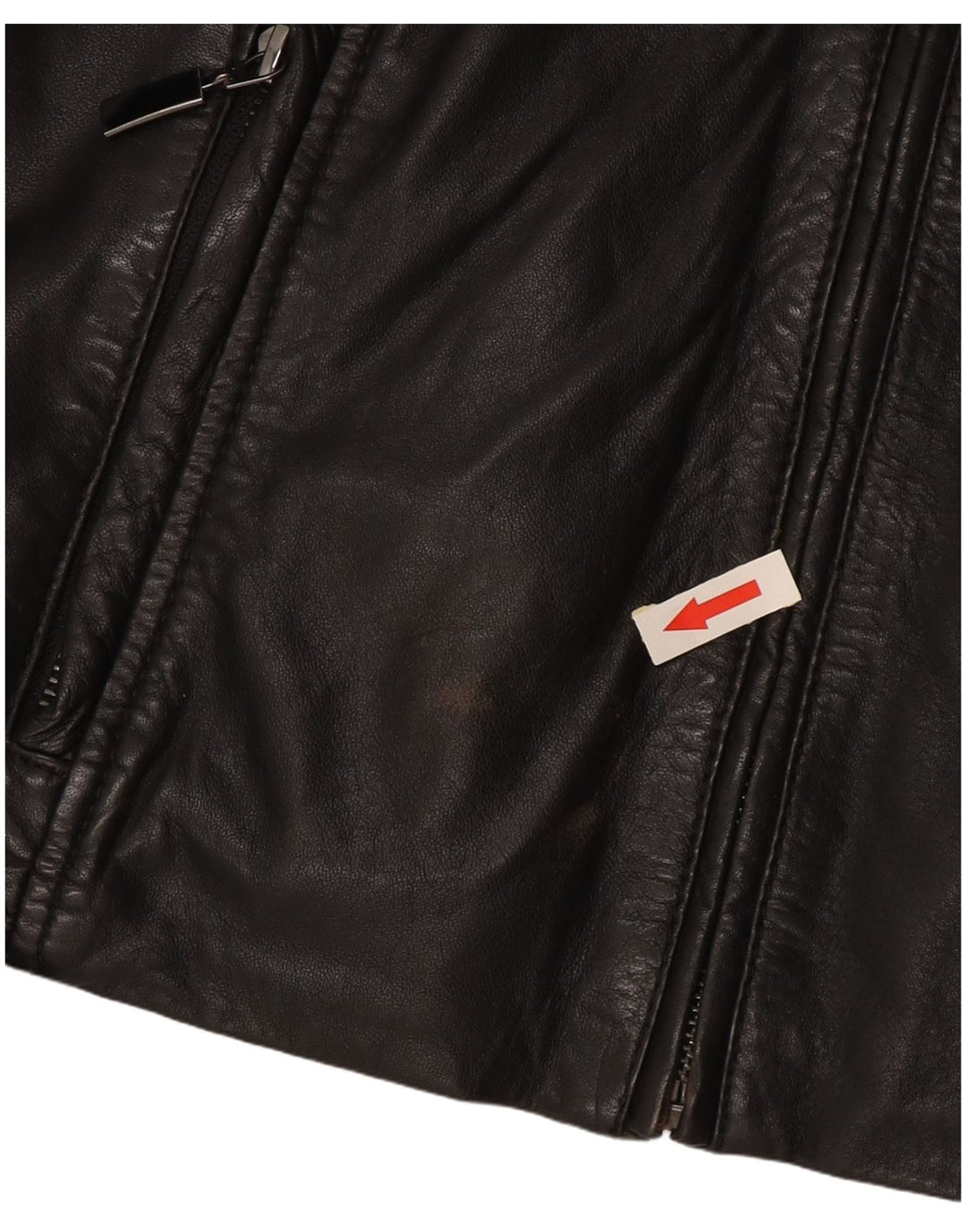 Esprit Damen Lederjacke UK 14 Großes schwarzes Leder