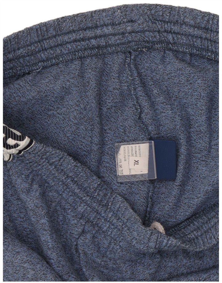 ASICS Herren Graphic Sport Shorts XL Blau gefleckte Baumwolle