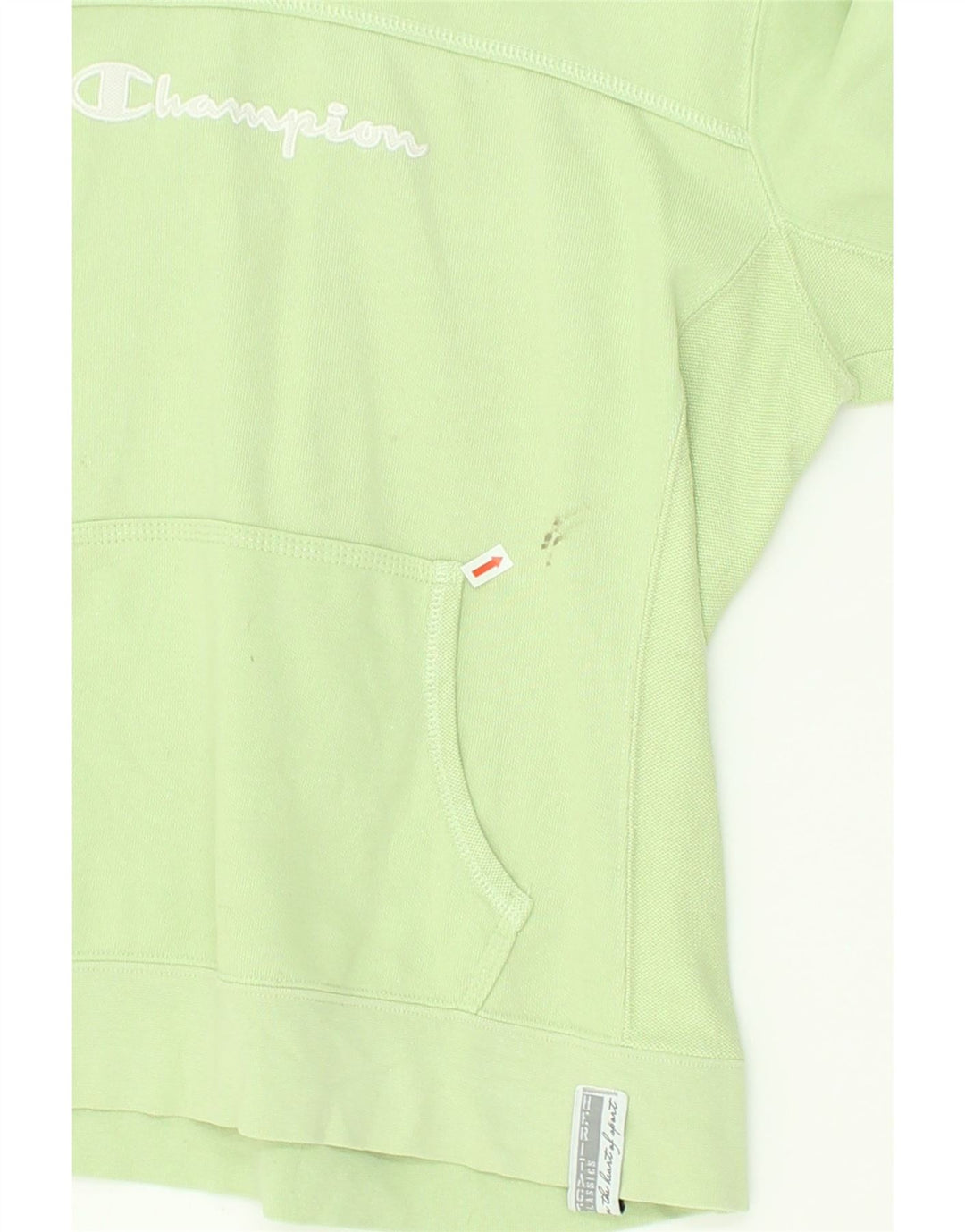 CHAMPION Womens Graphic Hoodie Jumper XL Green Cotton | Vintage Champion | Thrift | Second-Hand Champion | Used Clothing | Messina Hembry 
