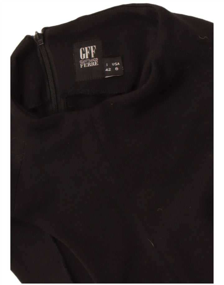 Gianfranco Ferre Damen Ärmelloses Etuikleid IT 42 Medium Schwarz