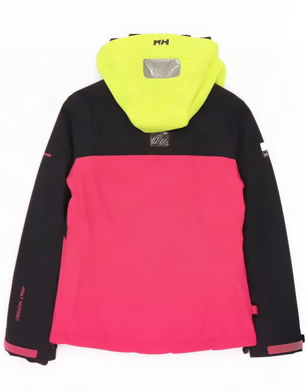 Helly Hansen Damen Skijacke mit Kapuze UK 10 Small Marineblau Farbblock