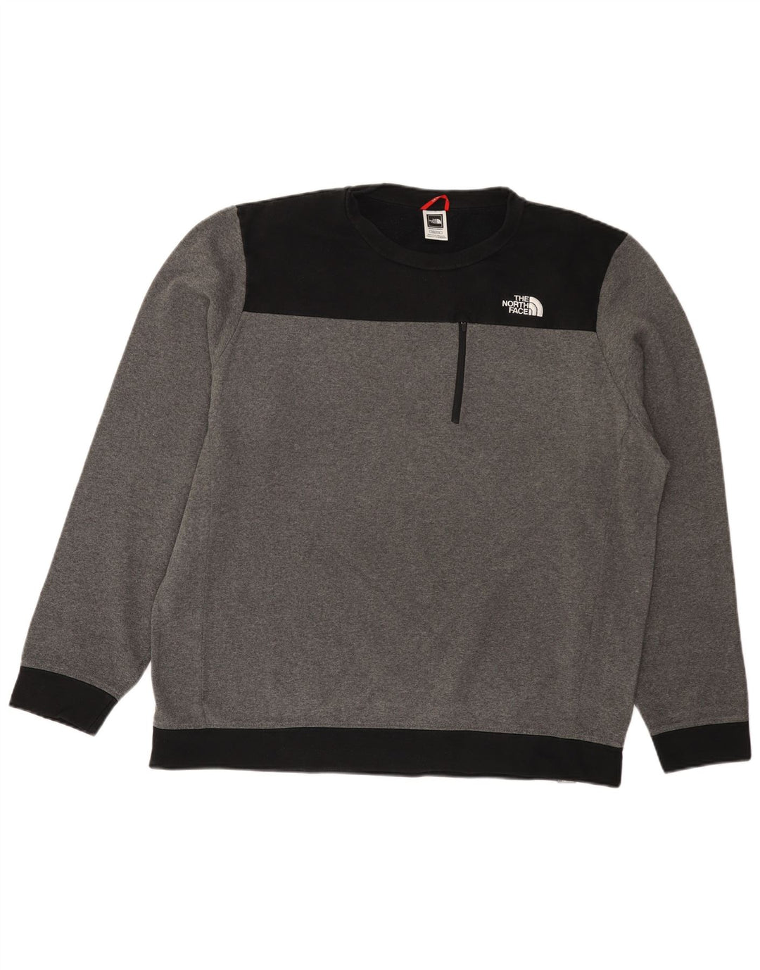 The North Face Herren-Sweatshirt, Pullover, 2XL, Grau, Colourblock-Baumwolle, modern