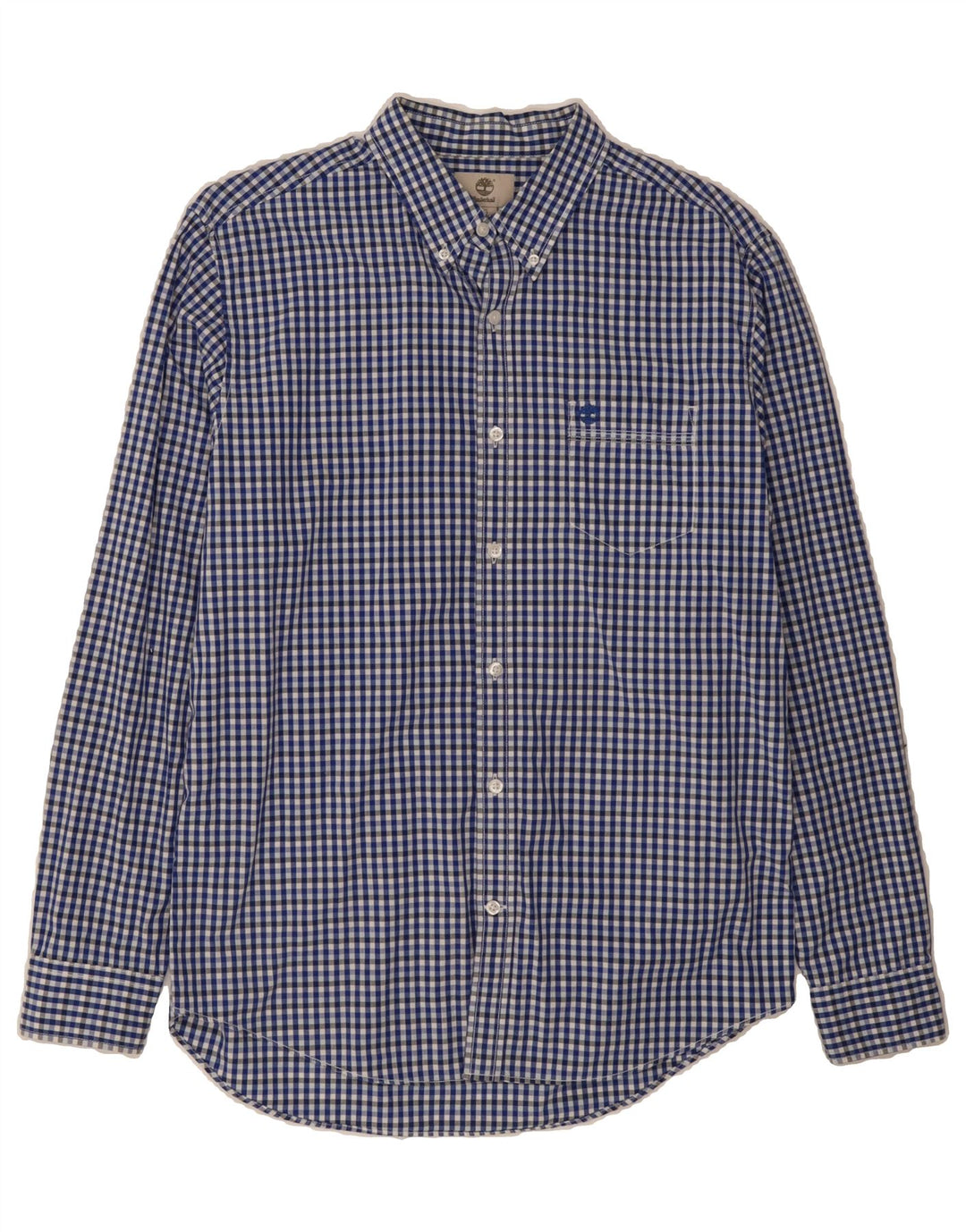 TIMBERLAND Mens Regular Fit Shirt Large Blue Gingham Cotton Vintage Timberland and Second-Hand Timberland from Messina Hembry 