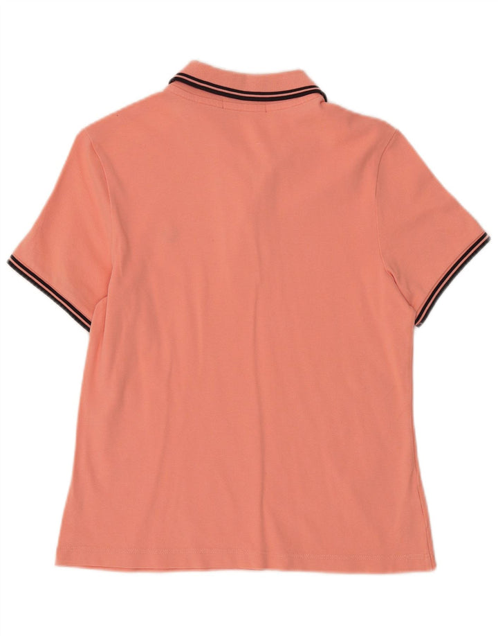 Fred Perry Damen Poloshirt UK 12 Mittelrosa Baumwolle
