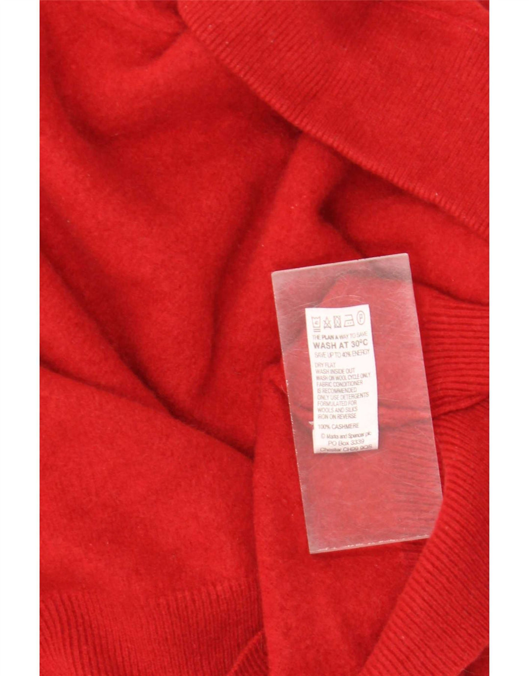 Marks & Spencer Damen Crop Rollkragenpullover Pullover UK 16 Large Rot