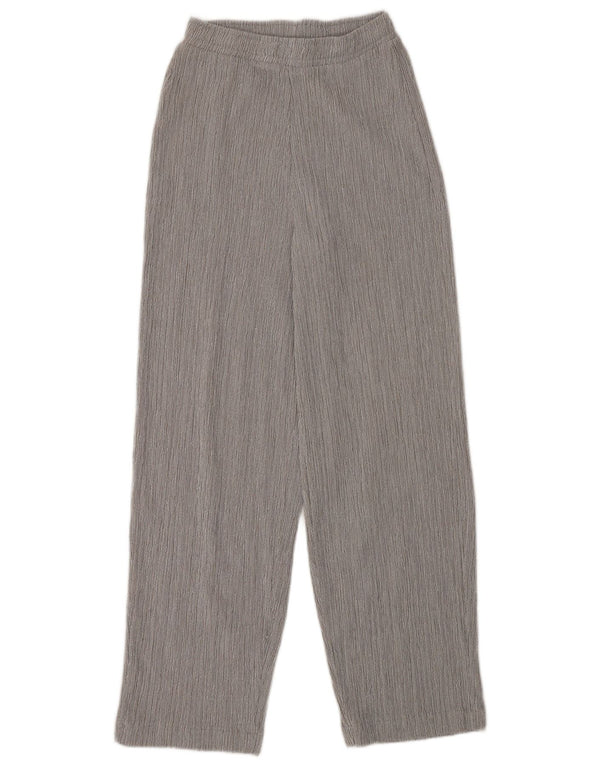 Zara Damen-Freizeithose mit lockerer Passform, Größe S, W26, L29, Grau, Polyester