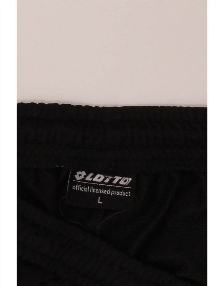 LOTTO Mens Tracksuit Trousers Joggers Large Black Polyester Vintage Lotto and Second-Hand Lotto from Messina Hembry 