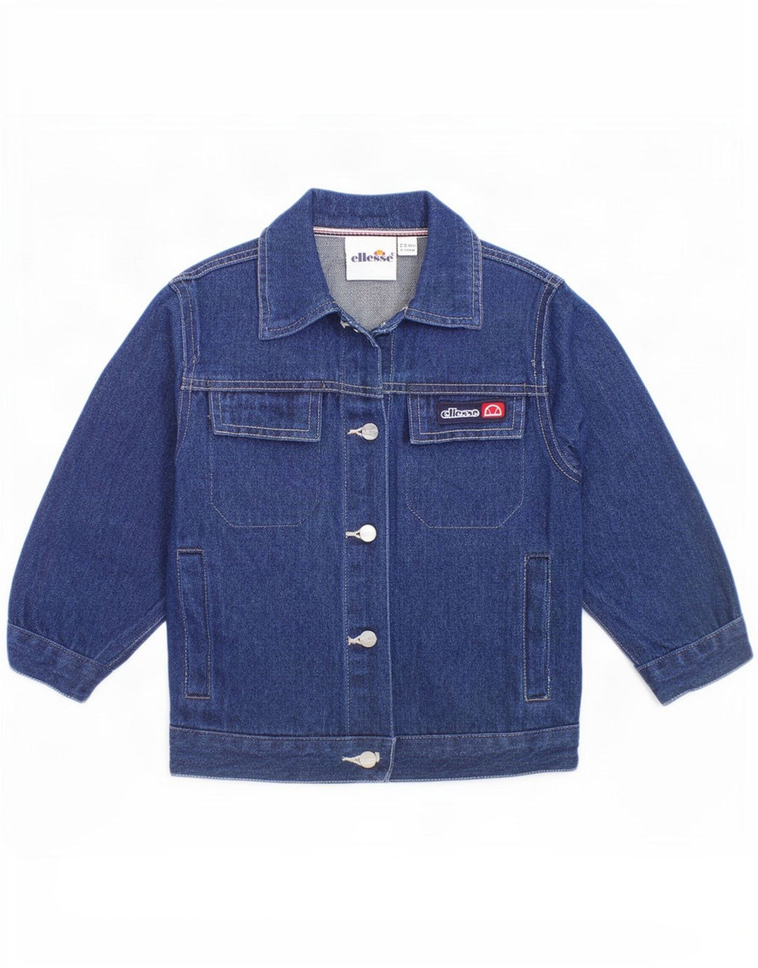 Ellesse Mädchen-Jeansjacke mit Grafik, 2–3 Jahre, marineblaue Baumwolle