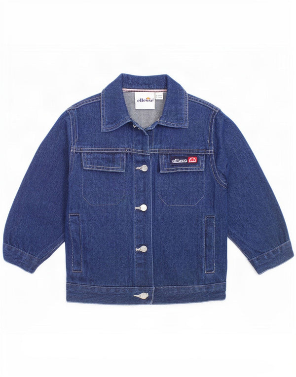 Ellesse Mädchen-Jeansjacke mit Grafik, 2–3 Jahre, marineblaue Baumwolle