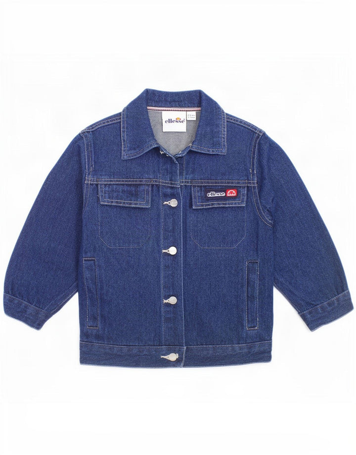 Ellesse Mädchen-Jeansjacke mit Grafik, 2–3 Jahre, marineblaue Baumwolle