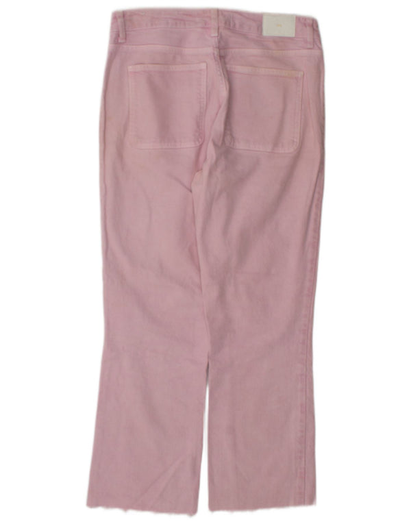 Zara Damen Bootcut Freizeithose EU 38 Small W28 L26 Pink