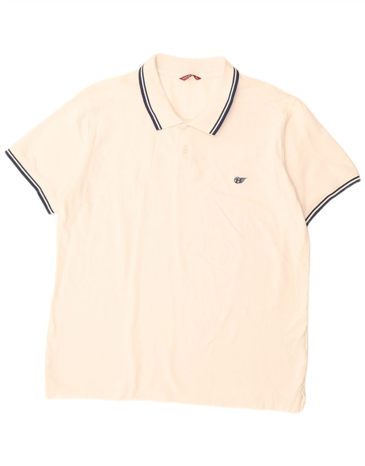 Carrera Herren Poloshirt 2XL Weiße Baumwolle