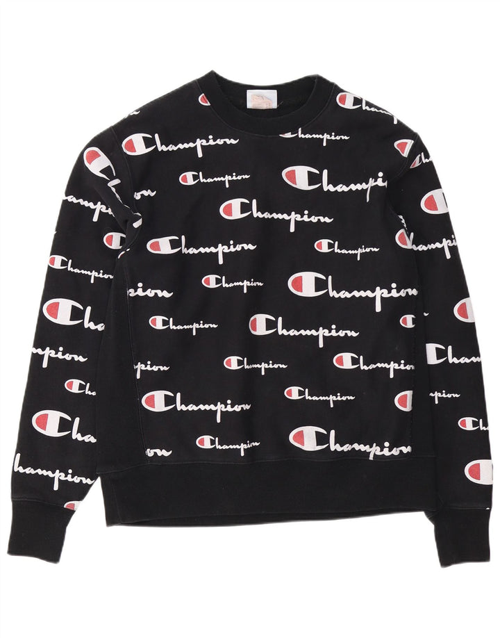Champion Herren-Sweatshirt mit Grafik, groß, aus schwarzer Baumwolle