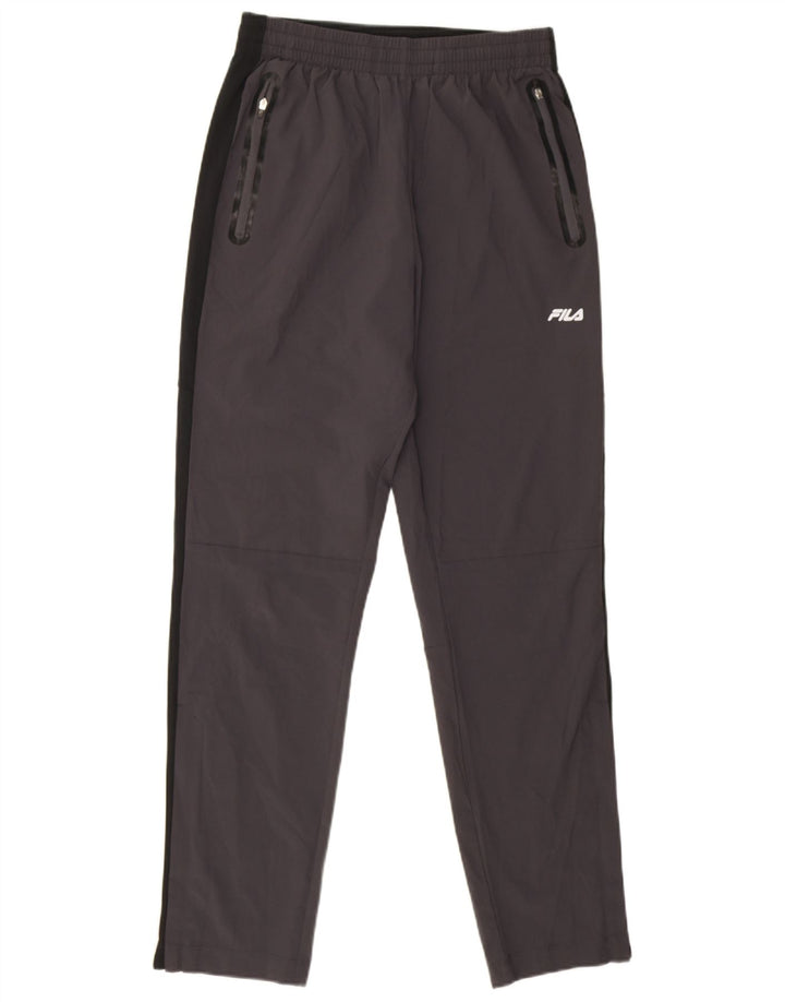 Fila Herren-Trainingshose aus mittelgrauem Colourblock-Polyester
