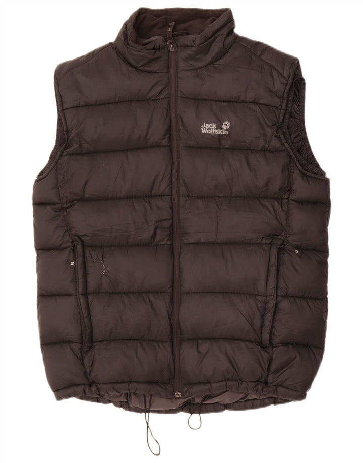 Jack Wolfskin Herren Wattierte Weste UK 40/42 Large Schwarz Polyester