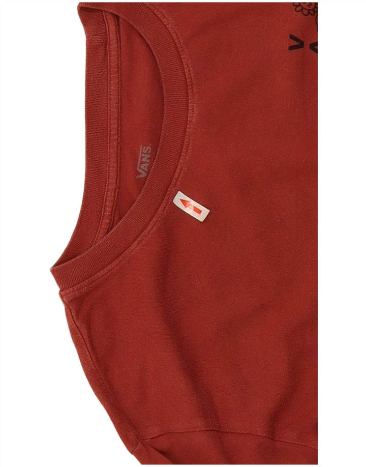 Vans Herren Graphic Top Langarm Große rote Baumwolle