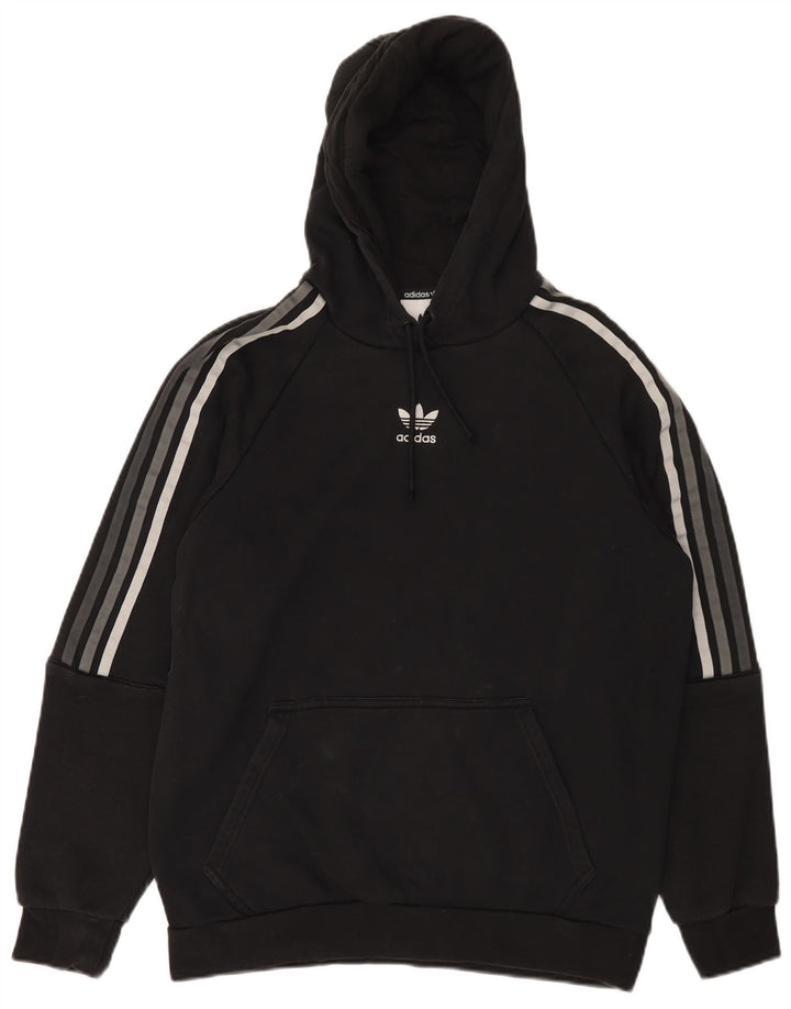 ADIDAS Herren Kapuzenpullover Mittelschwarz Baumwolle